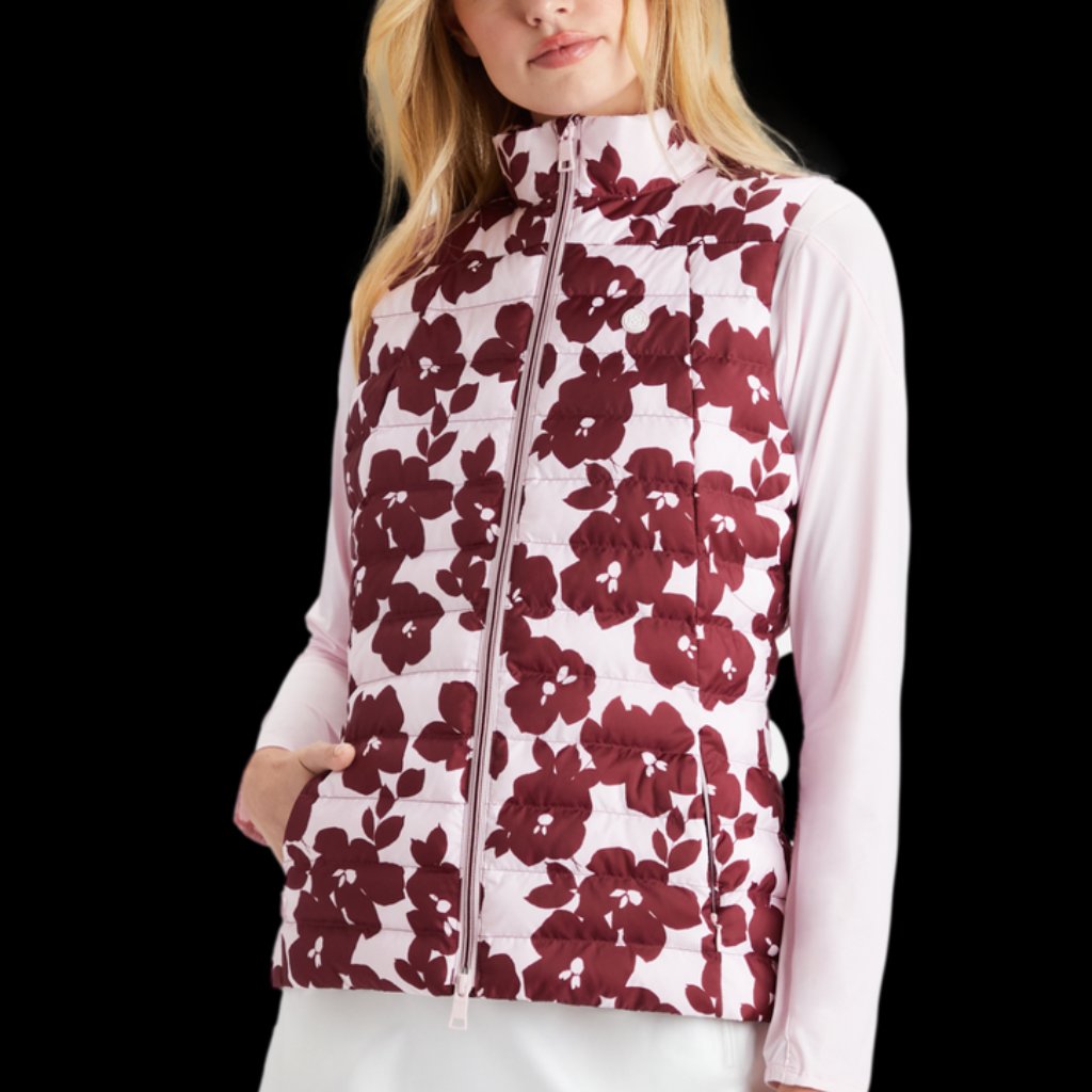 G/Fore Floral Hybrid Quilted Vest — image 3 of 7